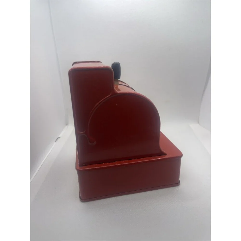 VINTAGE METAL Bank-UNCLE SAM'S  3-COIN Register Bank RED